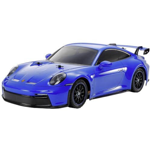 Tamiya 47496 1:10 RC Porsche 911 GT3 (992) Blau TT-02 - ferngesteuertes Auto, RC Fahrzeug, Modellbau, Bausatz zum Zusammenbauen, Hobby, Basteln, RC Modellbau von Tamiya