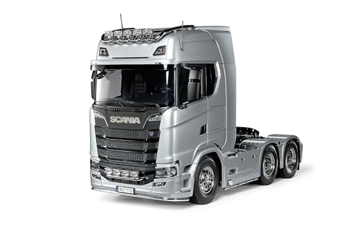 Tamiya 56373 1:14 RC Scania 770 S 6x4 Silber vorlackiert - Bausatz zum Zusammenbauen, RC Truck, fernsteuerbarer, Lastwagen, LKW, Konstruktionsspielzeug, Modellbau von TAMIYA