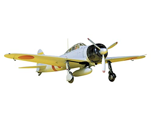 Tamiya 61016 1:48 Mits. A6M2 Typ 21 Zero Fight. ZEKE - originalgetreue Nachbildung, Plastik Bausatz, Basteln, Modellbausatz, Zusammenbauen, unlackiert, Mehrfarbig von Tamiya