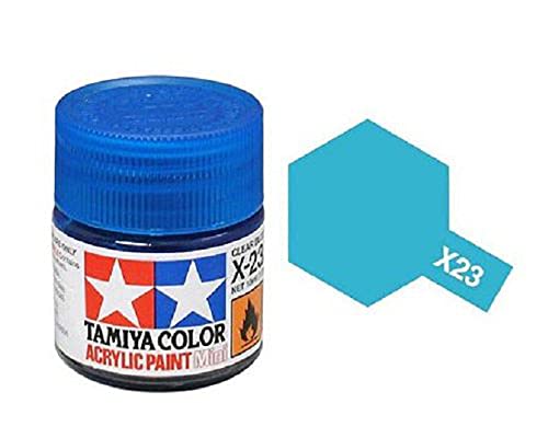 Tamiya Models X-23 Mini Acrylic Paint, Clear Blue von TAMIYA