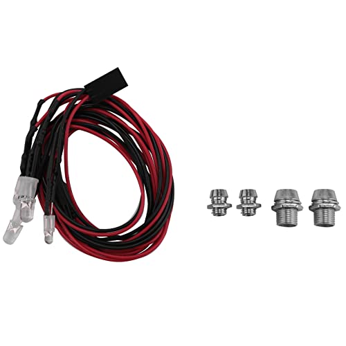 TAMOSH 4 LED Lichter Kit 2 Weiß 2 Rot für 1/10 1/8 Redcat Axial SCX10 D90 RC Auto von TAMOSH