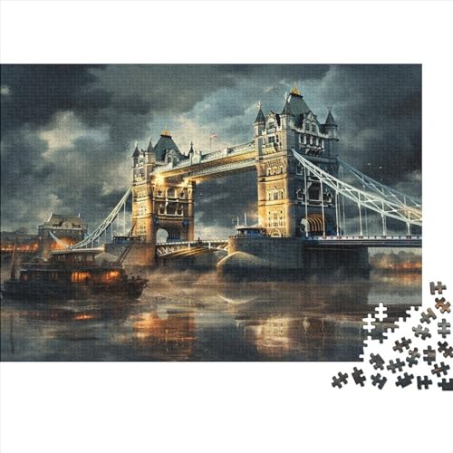 London Bridge 1000pcs (75x50cm) Puzzles,Building Anspruchsvolle Spielpuzzles,Geschicklichkeitsspiele Für Die Ganze Familie von TANACC