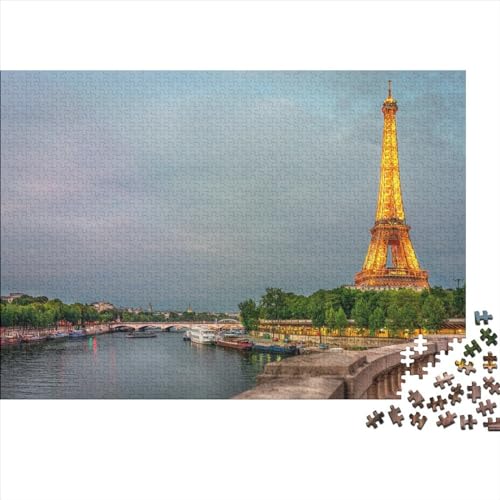 Paris Eiffel Tower Puzzle 300pcs (40x28cm),Puzzle Für Erwachsene,Impossible Puzzle,Geschicklichkeitsspiel Für Die Ganze Familie,Puzzle Farbenfrohes,Building von TANACC