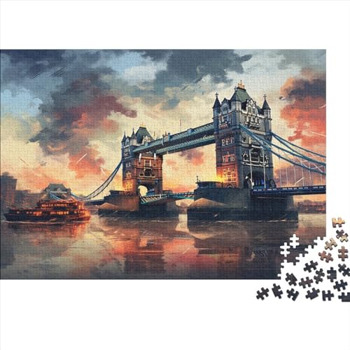 Puzzles 500pcs (52x38cm) Für Erwachsene London Bridge Puzzles Für Erwachsene Puzzle-Lernspiele Building von TANACC