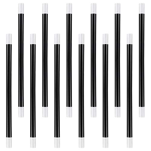 TANCUDER 12 Stück Magischer Zauberstab Trick Party Zauberstab Kunststoff Zauberstab für Themenparty, Zauberer und Magier 24,5cm/9.6Zoll (Weiß und Schwarz) von TANCUDER
