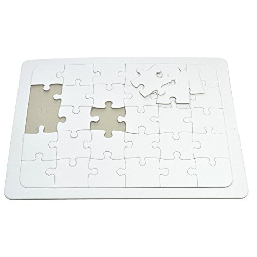 Tassorm Piccolino Blanko Puzzle A4 mit Legerahmen zum selbst bemalen, 30 große Teile von TANGDIAABBCC
