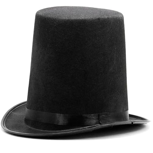 TANGPINGMAO Top -Hüte für Männer Top -Hut hoher schwarzer Top -Hut nicht gewebtes Stoff Top -Hüte für Männer formelle Magier Hut Showman Partyhüte für Butler Neuheit Halloween Kostümzubehör TANGPINGMAO Top -Hüte für Männer Top -Hut hoher schwarzer Top -Hut nicht gewebtes Stoff Top -Hüte für Männer formelle Magier Hut Showman Partyhüte für Butler Neuheit Halloween Kostümzubehör von TANGPINGMAO