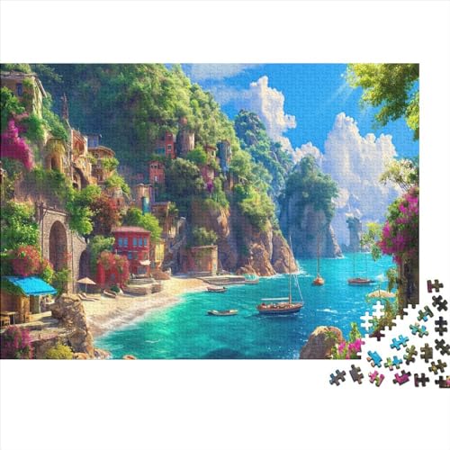 Beach House Puzzles 1000 Pieces Adult Puzzles for Adults Educational Game Challenge Toy 1000 Pieces Puzzles for Adults 1000pcs (75x50cm) von TANLINGFL