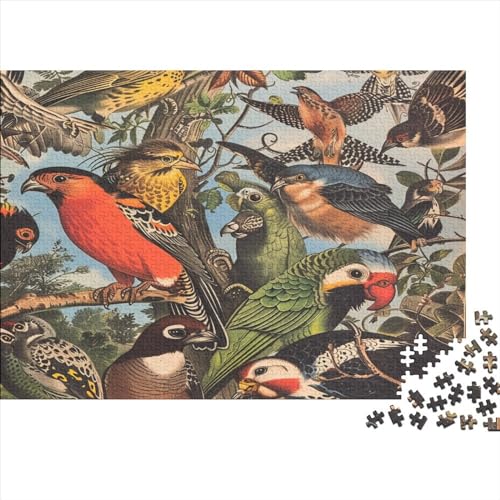 Blumen und Vögel Gibsons Games Puzzle 300 Pieces Sustainable Puzzle for Adults Premium 100% Recycled Board Great Gift for Adults 300pcs (40x28cm) von TANLINGFL