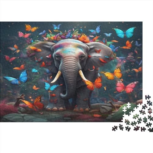 Elefant Puzzle 1000 Pieces, 1000 Pieces Jigsaw Puzzle - Impossible Puzzle for Adults Puzzle Sets Puzzles Educational Games for Families 1000pcs (75x50cm) von TANLINGFL