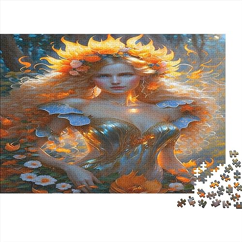 Flammenfrau 500-Piece Adult Jigsaw Puzzle for The Whole Family Made of Recyclable Materials Family Game, Team Building Game, Gift for A Loved One Or Friends 500pcs (52x38cm) von TANLINGFL