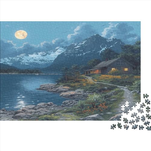 Haus am See Puzzle 1000 Pieces, Impossible Puzzle, Colourful Tile Game, Large Puzzle, for Teenager from 8 Years Puzzles 1000pcs (75x50cm) von TANLINGFL