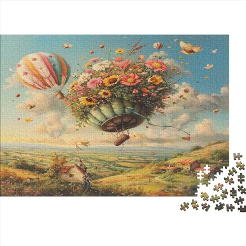 Heißluftballon Puzzles Jigsaw for Adults and Families Wooden Kids Gift School Interactive 300 Piece Mom Dad Festival 300pcs (40x28cm) von TANLINGFL