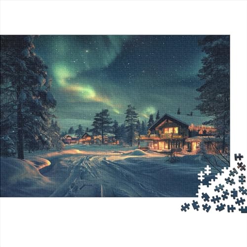 Nordlichter Puzzle 1000 Pieces, Puzzle for Adults, Impossible Puzzle, Colourful Tile Game, Skill Game for The Whole Family, Adult Puzzle 1000pcs (75x50cm) von TANLINGFL