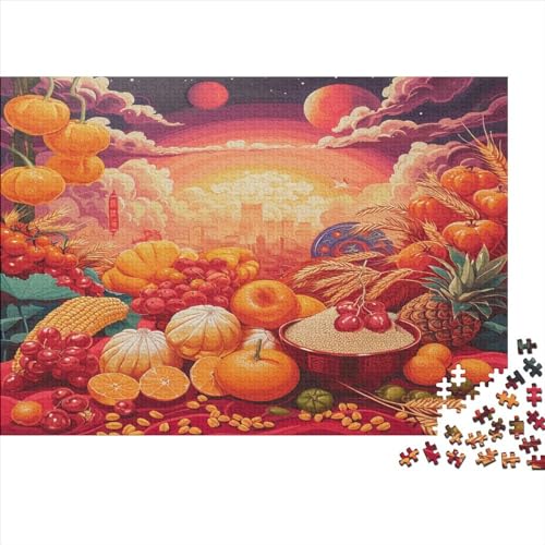 Obst Puzzle 1000 Pieces Adult Wooden Puzzles for Adults EduKatzeional Game Challenge Toy 1000 Piece Wooden Puzzles for Adults 1000pcs (75x50cm) von TANLINGFL