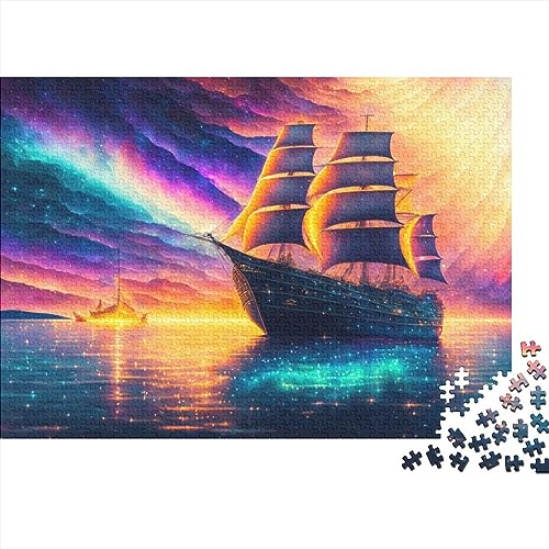 Raumschiff Puzzle 500 Pieces Adult Wooden Puzzles for Adults Educational Game Challenge Toy 500 Piece Wooden Puzzles for Adults 500pcs (52x38cm) von TANLINGFL