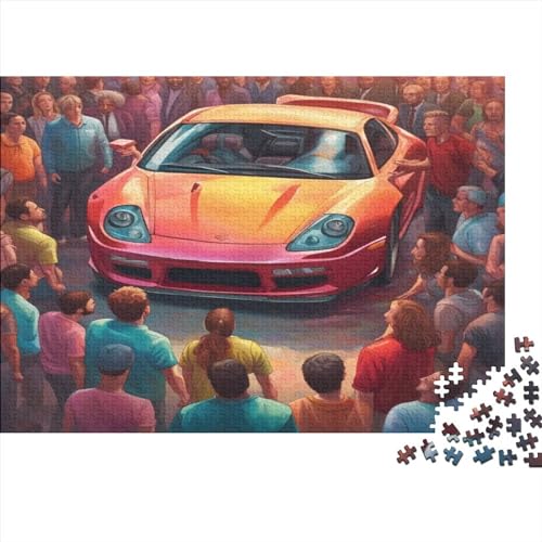 Sportwagen Puzzle 1000 Pieces Puzzle for Adults from 14 Years, Impossible Puzzle, Puzzle Games for Adults Puzzle with Colourful Tower Clock Motif 1000pcs (75x50cm) von TANLINGFL