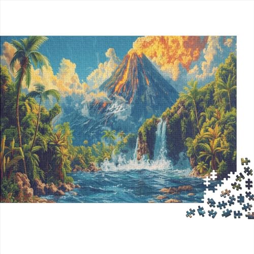 Vulkan Puzzle 500 Pieces, 500 Pieces Jigsaw Puzzles Impossible Puzzle for Adults Puzzle Sets Decompression Cardboard Puzzles EduKatzeional Games for Families 500pcs (52x38cm) von TANLINGFL