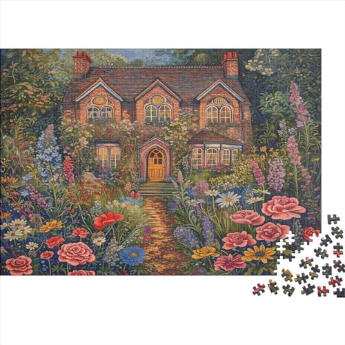Waldhütte Puzzle Adults 500 Pieces, Puzzle for Adults and Teenager from 14 Years, Colourful Tile Game Home Decoration 500pcs (52x38cm) von TANLINGFL
