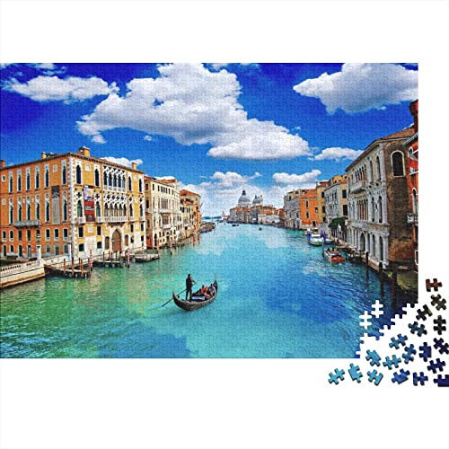 Wasserstadt Venedig 1000 Piece Jigsaw Puzzle 1000 Piece Jigsaw Puzzles, Jigsaw Puzzles for Adults and Teenager 1000pcs (75x50cm) von TANLINGFL