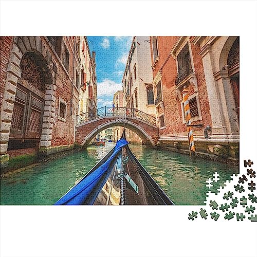 Wasserstadt Venedig 1000 Piece Puzzle for Adults and Teenager from 10 Years, Landscape Puzzle 1000pcs (75x50cm) von TANLINGFL