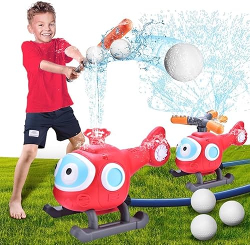 2 in1 Wassersprinkler Baseball Spielzeug für Kind, Outdoor Garten Rasen Hubschrauber Wasserspielzeug für Kleinkinder Junge Mädchen ab 3 4 5 6 7 8 Jahre 2 in1 Wassersprinkler Baseball Spielzeug für Kind, Outdoor Garten Rasen Hubschrauber Wasserspielzeug für Kleinkinder Junge Mädchen ab 3 4 5 6 7 8 Jahre von TANSAR