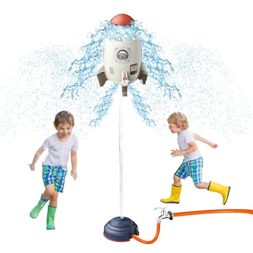Wasserrakete Sprinkler für Kind, Outdoor Rasensprenger Garten Spielzeug, Rakete Wassersprinkler für Kleinkinder ab 3 4 5 6 7 8 Jahre, Grau Wasserrakete Sprinkler für Kind, Outdoor Rasensprenger Garten Spielzeug, Rakete Wassersprinkler für Kleinkinder ab 3 4 5 6 7 8 Jahre, Grau von TANSAR