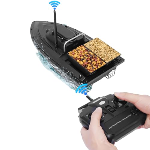 TAPMING Ferngesteuertes Futterboot Mit Reichweite 500M Entfernung Angelköder-Boot RC Boot Köderboot Fischköderboot Kabellos GPS Postion Cruise Fernbedienung Angelköder von TAPMING