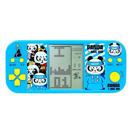TAQY Panda Cartoon Retro Block Spielkonsole 26 Ziegelspiele 2574 Levels Einstellbare Geschwindigkeit/Schwierigkeit Elektronisches Handspiel für Kinder Panzerschlacht Puzzlespielzeug-Geschenke (HBlue) TAQY Panda Cartoon Retro Block Spielkonsole 26 Ziegelspiele 2574 Levels Einstellbare Geschwindigkeit/Schwierigkeit Elektronisches Handspiel für Kinder Panzerschlacht Puzzlespielzeug-Geschenke (HBlue) von TAQY