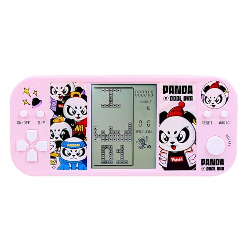 TAQY Panda Cartoon Retro Block Spielkonsole 26 Ziegelspiele 2574 Levels Einstellbare Geschwindigkeit/Schwierigkeit Elektronisches Handspiel für Kinder Panzerschlacht Puzzlespielzeug-Geschenke (HPink) TAQY Panda Cartoon Retro Block Spielkonsole 26 Ziegelspiele 2574 Levels Einstellbare Geschwindigkeit/Schwierigkeit Elektronisches Handspiel für Kinder Panzerschlacht Puzzlespielzeug-Geschenke (HPink) von TAQY