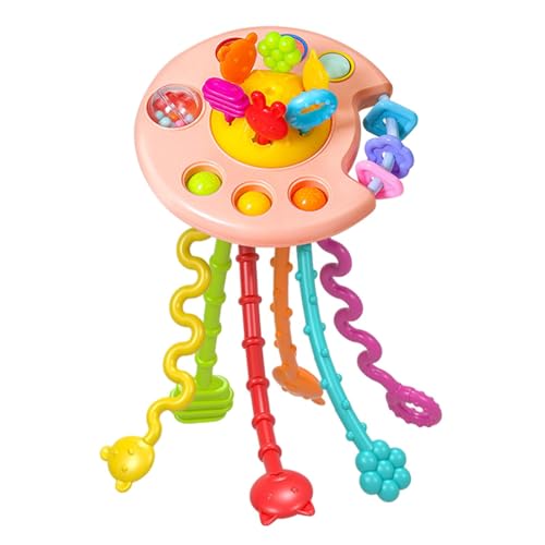 TARAKO Kleinkind-Pull-String-Aktivitätsspielzeug - Zugschnurspielzeug zur Fähigkeitsentwicklung | Zahnen und motorische Fähigkeiten, pädagogisches sensorisches Montessori-Spielzeug für Kleinkinder, von TARAKO