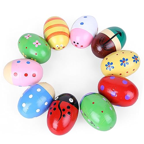 Buntes Hölzerne Maracas Egg Shakers Musikinstrument Spielzeug für Kinder Kleinkinder Kindergärten Family Treffen Buntes Hölzerne Maracas Egg Shakers Musikinstrument Spielzeug für Kinder Kleinkinder Kindergärten Family Treffen von TARSHYRY