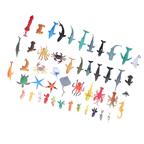 TARSHYRY 50pcs Marine Tiere Figuren Lebensee Meereskreaturen Bildung Ozean Spielzeug Boy Girl Sammlerstück Aquarium Display von TARSHYRY