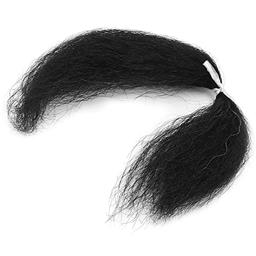 TARSHYRY 8G Wiederverwendbarer Gefälschter Gesichtsbard -Schnurrbart Simulation Film Make -up Spezialeffekt Falsch Bart für Männer mit Künstlichem Haarmaterial (BLACK) von TARSHYRY