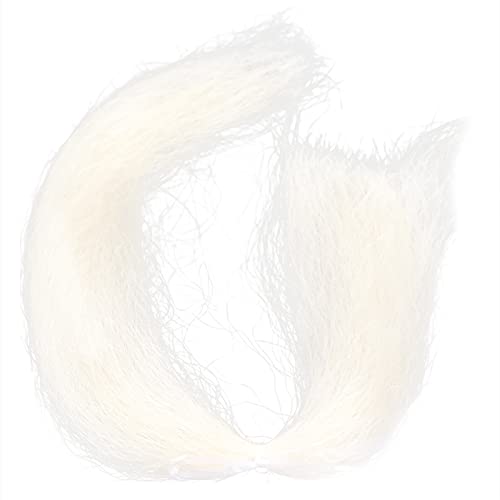 TARSHYRY 8G Wiederverwendbarer Gefälschter Gesichtsbard -Schnurrbart Simulation Film Make -up Spezialeffekt Falsch Bart für Männer mit Künstlichem Haarmaterial (WHITE) von TARSHYRY