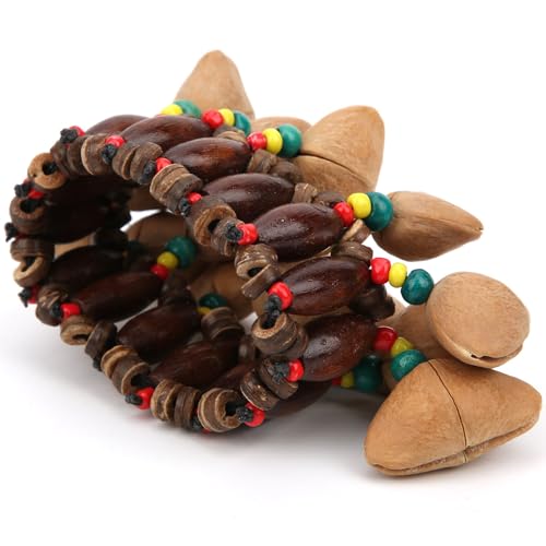 TARSHYRY Afrikanische Drum, Kleine Handglocken -Nuss -Muschel Afrikanische Drum Armband mit Seinem Künstlerischen Flair Samenrasseln für Musiker und Können Musikliebhabern, Freunden oder Verwandten von TARSHYRY