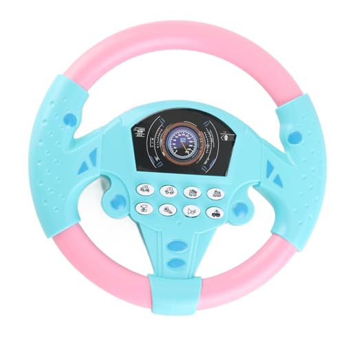 TARSHYRY Baby Pädagogisches Copilot Lenkrad Musik Spielzeug für Fantasievolles Spiel 21x3,5x21cm (Pink Blau) von TARSHYRY