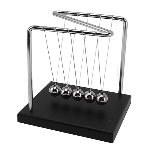 TARSHYRY Schaukel-Balance-Ball, Z-Form, N-Form, Pendelball mit Holzsockel, Tisch-Balance-Bälle, Balance-Stahl-Schaukel-Bälle, Balance-Stahl-Schaukel-Bälle für die Heimdekoration, von TARSHYRY