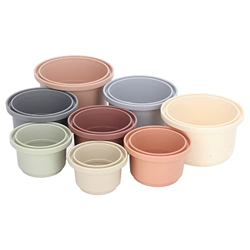 TARSHYRY Stapelbecher Babyspielzeug, 8pcs Stapelbecher Baby Stapel Tassen Baby Bad Spielzeug Farb Lernen, Reiche Farben Lustige Bildungspulting Spielzeug für Babypartygeschenke TARSHYRY Stapelbecher Babyspielzeug, 8pcs Stapelbecher Baby Stapel Tassen Baby Bad Spielzeug Farb Lernen, Reiche Farben Lustige Bildungspulting Spielzeug für Babypartygeschenke von TARSHYRY