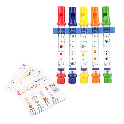 TARSHYRY Wasserpfeifen für Kinder, 5pcs Musikinstrumente für Kinder Wasserflöten Farbenfrohe Wasserflöten Wasserflöten Wasserflöten Musikspielzeug von TARSHYRY