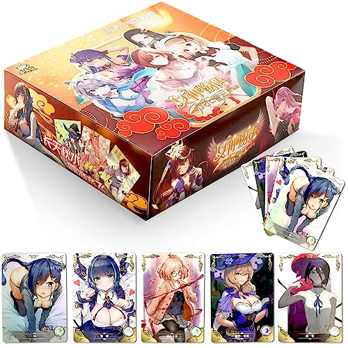 150pcs Anime Karten, Anime Sammelkarten Karten Set, Anime Waifu Trading Cards,Trading Card Pack,Karten Sammelkarte Booster Pack Card Games Geburtstagsgeschenk für Fans Anime Enthusiasten von TARTANIA