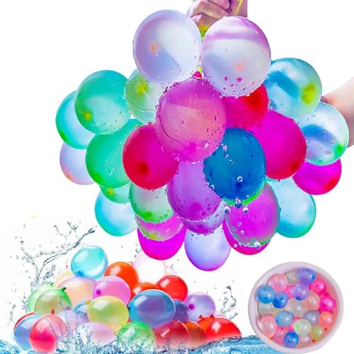 222 Selbstschlie ßende Wasserballons, Bunt Gemischt Water Balloons, Schnellbefüllung Binden Kein Knoten，für Sofortiger Sommerspaß Wasserkampf von TATAFUN