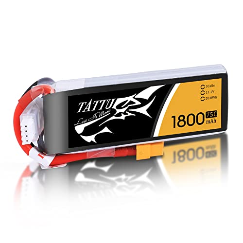 Tattu 1800mAh 75C 3S 11.1V LiPo Akku mit XT60 Stecker für RC Hubschrauber Flugzeug Drones FPV Tattu 1800mAh 75C 3S 11.1V LiPo Akku mit XT60 Stecker für RC Hubschrauber Flugzeug Drones FPV von TATTU
