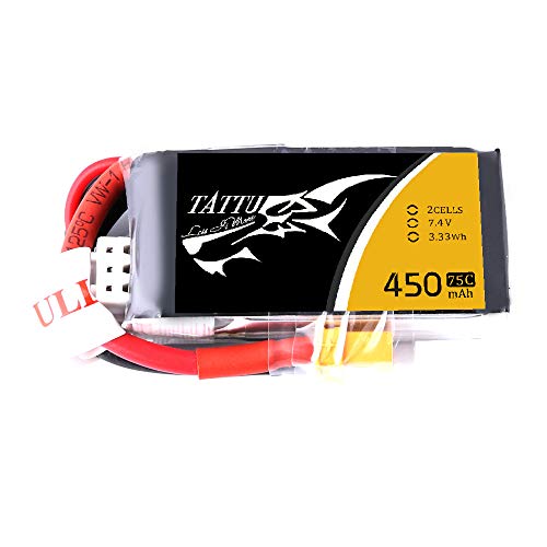 Tattu 2S 450mAh 2S 75C 7,4V Lipo Akku mit XT30 Stecker für kleine FPV-Klingen Torrent 110 Baby Hawk Micro 2 E-Flite 180 CFX Tattu 2S 450mAh 2S 75C 7,4V Lipo Akku mit XT30 Stecker für kleine FPV-Klingen Torrent 110 Baby Hawk Micro 2 E-Flite 180 CFX von TATTU