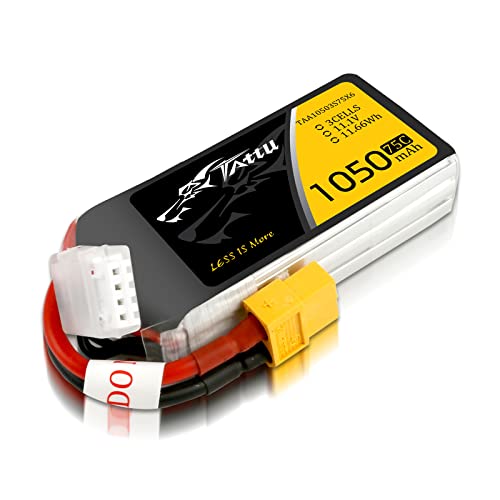 Tattu 3S LiPo Akku 1050mAh 11.1V 75C 3S Batterie mit XT60 Stecker for FPV Racing Quadcopters Helikopter Flugzeuge und RC Drone Tattu 3S LiPo Akku 1050mAh 11.1V 75C 3S Batterie mit XT60 Stecker for FPV Racing Quadcopters Helikopter Flugzeuge und RC Drone von Tattu
