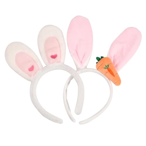 TAXTYHRE Hasenohren Haarreif, Hase Ohren Haarbänder, 2 Stück Plüsch Stirnbänder, Rosa Weiß Hasenohren, für Ostern Party Karneval Geburtstag Kostüm Cosplay TAXTYHRE Hasenohren Haarreif, Hase Ohren Haarbänder, 2 Stück Plüsch Stirnbänder, Rosa Weiß Hasenohren, für Ostern Party Karneval Geburtstag Kostüm Cosplay von TAXTYHRE