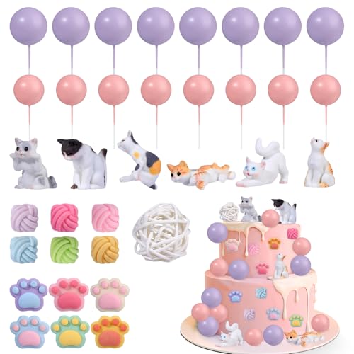 TAXTYHRE Katze Cupcake Deko, 35 Stück Katze Cupcake Topper, Realistische Kätzchen Figuren, Niedliche Katzenpfoten Tortendeko, Katzen Geburtstag Deko, für Babyparty Katze Themed Geburtstag Party TAXTYHRE Katze Cupcake Deko, 35 Stück Katze Cupcake Topper, Realistische Kätzchen Figuren, Niedliche Katzenpfoten Tortendeko, Katzen Geburtstag Deko, für Babyparty Katze Themed Geburtstag Party von TAXTYHRE