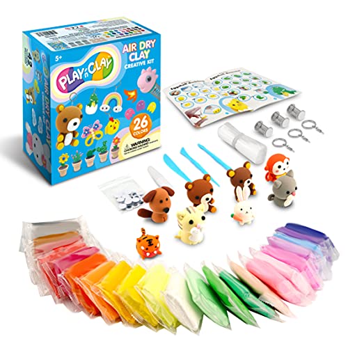 TBC Kinderspielzeug Knete Play, Kinderknete Tier Thema, DIY Geschenk, Lufttrocknender Ton, Handgefertigtes Spielzeug, Knete Set für Kinder von TBC The Best Crafts