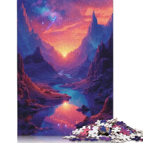 1000 Teile, wunderschöner Sonnenuntergang für Erwachsene, schwieriges Puzzle, Holzpuzzle für Erwachsene, 1000 Teile (75 x 50 cm) von TBDUEPS