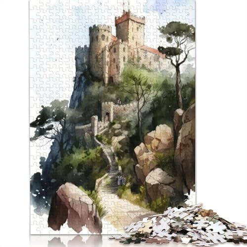 1000 Teile „Das Schloss der Mauren“ für Erwachsene, schwierige Puzzles, Puzzles für Erwachsene, Lernspiel, Herausforderungsspielzeug, 1000 Teile (75 x 50 cm) von TBDUEPS